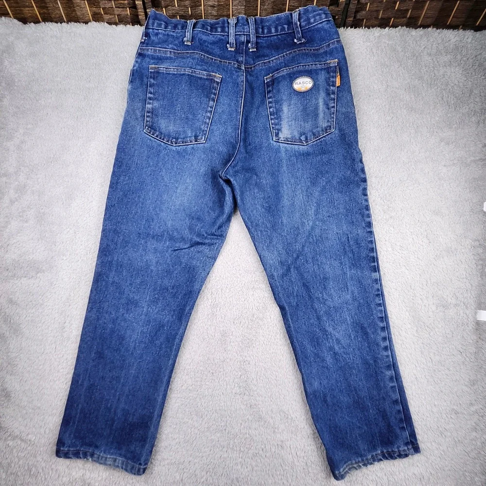 Rasco FR Flame Resistant Jeans Men 35x30 Blue Safety NFPA 2112 CAT2 Work JFR1210